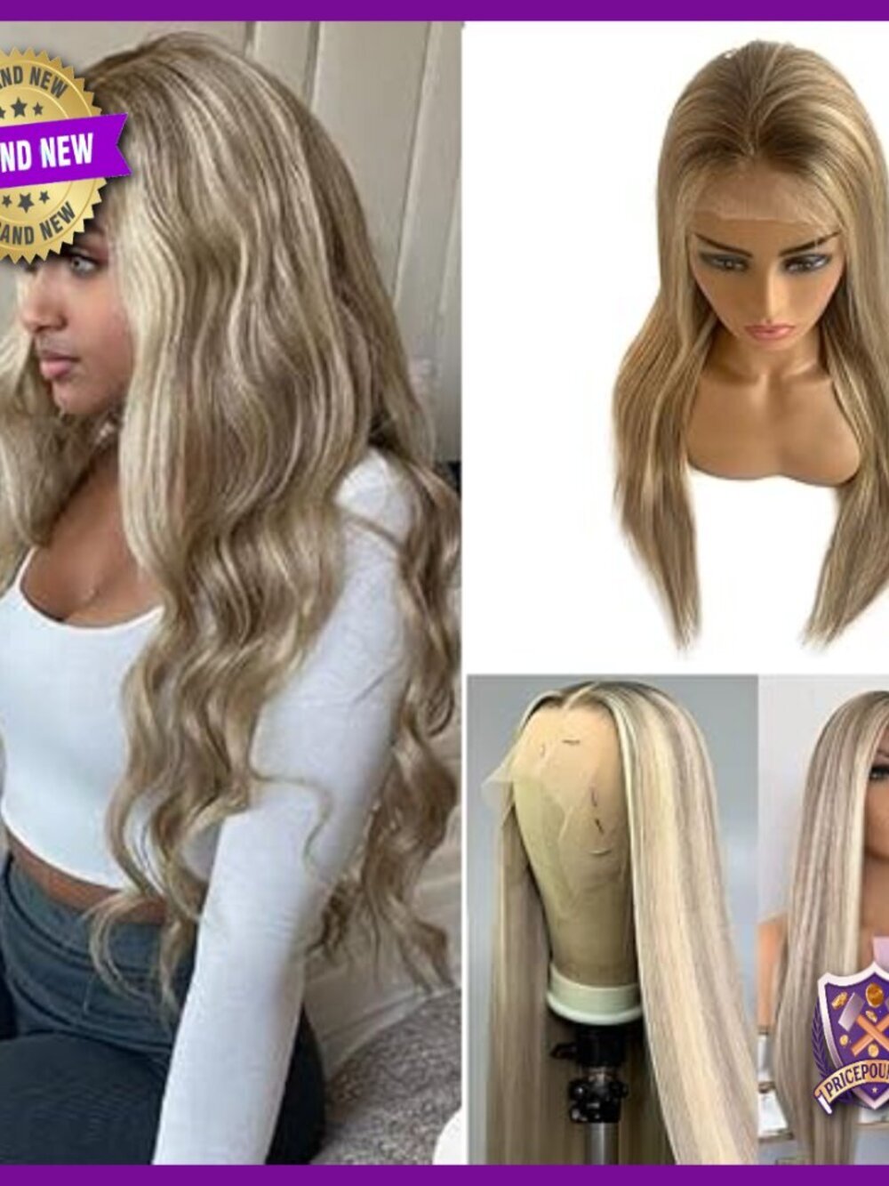 Human Hair Lace Front Wig 150% Density Glueless Pre Plucked